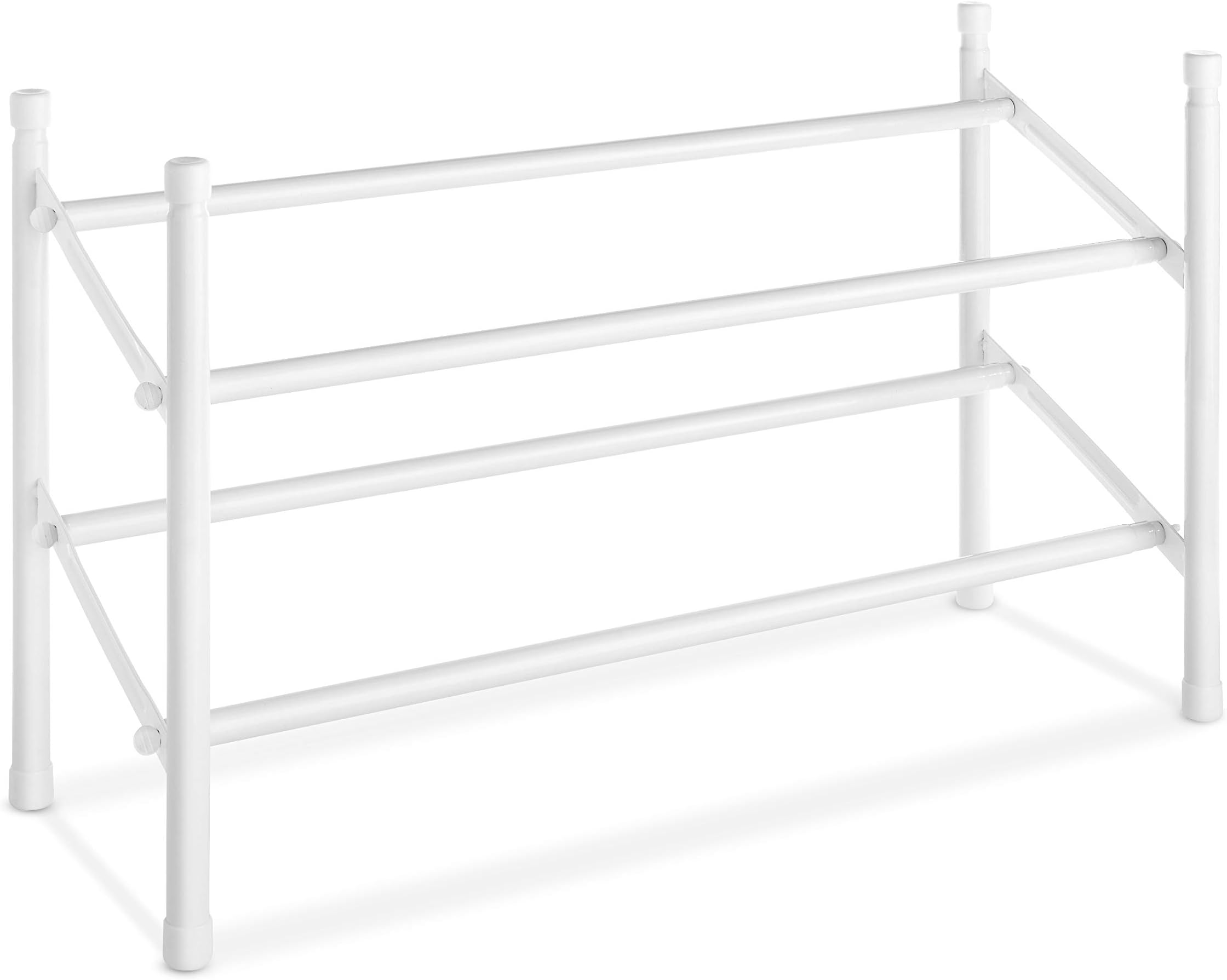 Whitmor 6023-210 Expandable and Stackable Shoe Rack, White