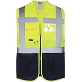 OLYMPUS HIGH VIS WARNING VEST SARI - LACİVERT 4XL-1