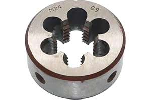 JANZOOM Metric Right Hand Round Die, Machine Thread Die, Screw Thread Cutting Die for Mold Machining, Alloy Steel (M24x3)
