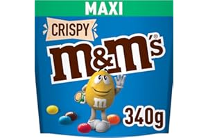 MARS M&M's Crispy Snack en Bolitas de Colores de chocolate crujiente con arroz hinchado, regalo chocolatina (340g)