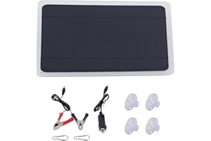 Cuifati Kit Pannello Solare 20W 12V monocristallino, Kit di Backup di Alimentazione Portatile Pannello Solare Upgrade Controller Impermeabile per Auto, Barca, automobilistico, Moto, Camper