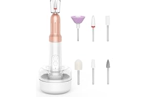 SETONIA Ponceuse pour Ongles,Lime a Ongle Electrique Professionnel Ongles Manucure Machine avec USB 18000RPM, Portable Kit de Manucure Pedicure Salon et Maison (white gold)