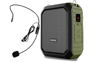 RESPONSEBRIDGE Amplificador de voz Bluetooth 5.0 con micrófono con cable, sistema PA portátil con 12 horas de reproducción para profesores, aula, etc., 18 W, 4400 mAh, altavoz amplificador de voz resistente al agua
