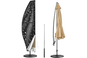 MI CASA Parasol Protective Cover, Parasol Cover Protective Cover for Parasol 2 to 4 m, Cantilever Parasol Protective Cover, Garden Umbrella Cover, Waterproof and UV-Anti (280 x 30 x 81/46 cm)