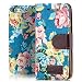 Produktbild iPhone 6 / 6S Hülle Flip Tasche [Saxonia] Schutzhülle Case mit Kartenfach Motiv Blumen Blau