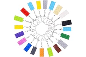 HKQP 20 Pcs Portachiavi Portachiavi Decor Portachiavi le go Portachiavi Bambini per Feste Compleanno Portachiavi Utilizzato per Feste Compleanno per Bambini Premi per Bambini Articoli per Feste, 16 Colori
