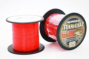 Konger Lenza da pesca Team Carp Red affondamento rapido, 600 m, 0,20 – 0,40 mm