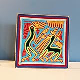 Wandbild | Wanddeko | Dekobild aus Faden | Deko Handarbeit | Huichol 