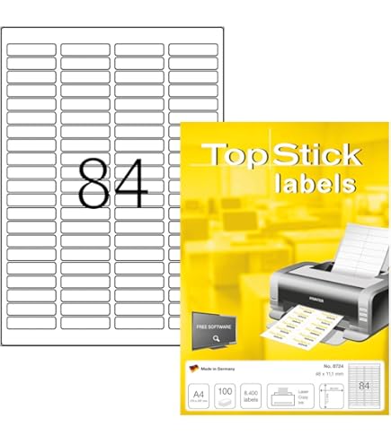 LP4W-4735 Etichette Adesive Bianche A4 - 100 Fogli 47.5x35mm, 32 Etichette/Foglio, Adesivo Permanente - Foto 10