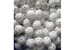 Faswin - Confezione da 50 palline da golf in plastica bianca per allenamento da golf con flusso d'aria cava da 5 pollici, per allenamento a dondolo, uso domestico