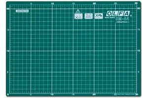 Olfa 30cm X 21cm Cutting Mat - Premium Double Sided Cutting Mat - Self Healing & Eco Friendly - Multipurpose Mat for Fabric, Sewing, Quilting, and Crafts, Green, CM-A4-RC