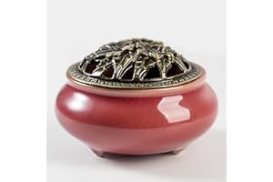 feyiubmen Elegante porta bastoncini di incenso: il forno in legno di sandalo per un'atmosfera rilassante a casa, porta incenso, ciotola per incenso per decorazione domestica