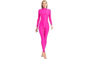 speerise Einteiler für Erwachsene, hoher Halsausschnitt, Reißverschluss, Ganzkörperanzug, Bodycon, Jumpsuit für Damen