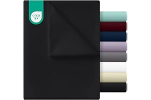 Utopia Bedding - Lenzuolo piano sopra senza elastico - Matrimoniale 270 x 290 cm - Certificato OEKO-TEX - Morbido poliestere spazzolato - Microfibra - Lenzuolo piano - Nero