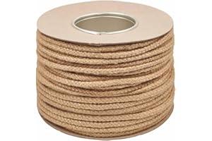EVERLASTO Plaited Jute Sash Cord with Strong Polypropylene Core No.4 (6.5mm) x 100M