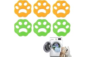 ZFRITP 6 PièCes Épilateur pour Poils d'animaux,Anti Poil Machine à Laver,RéUtilisable pour Enlever Les Poils,Épilateur pour Animaux De Compagnie,pour Nettoyer Poils d'animaux Domestiques, Cheveux.