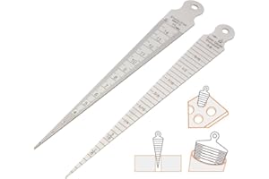 Yakamoz Taper Gage 1/32-5/8 Inch 1-15mm Stainless Gap Hole Taper Welding Gauge Test Ulnar Inch & Metric
