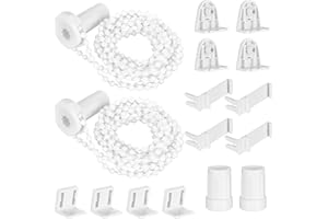 TENBRACHIAN Zestaw 2 uchwytów do rolety zaciskowej, montaż na okno, bez wiercenia, 17 mm, części zamienne