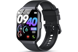 QCOQ® Smart Watch for Men Women Answer/Make Calls, 1.96" HD Fitness Watch with Heart Rate Sleep SpO2 Monitor, Step Counter Fitness Tracker, 110+ Sports Activity Trackers, Smartwatches for Android iOS