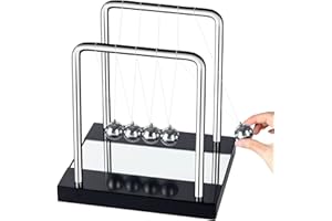 WOHOT Pendule de Newton, Grande Berceau de Newton 18CM Balancier Newton Balls Balançoire Jeux Scientifiques Bureau Décoration de Bureau, STEM