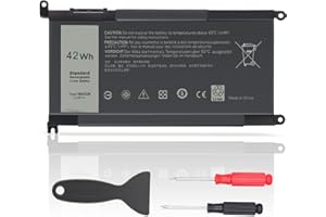 TINKON WDXOR WDX0R Batterie pour Dell Inspiron 15 5565 5567 5568 5570 5575 5578 5579 5580 5582 5583 5584 7560 7569 7570 7572 7573 7579 7580 5368 5378 5379 7368 7378 Latitude 3180 3189 3190 3480 3580 3379