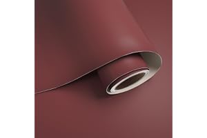 VaryPaper mörkröd skala av och klistra på tapeter 40 cm x 200 cm avtagbar solid röd kontaktpapper klibbig baksida plast varda