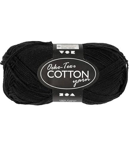 Laine Recyclée Utopia Crafts - 100g Noir - Coton Et Polyester - Pour Tricot
