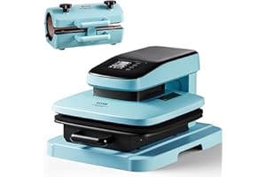 VEVOR Kit de Máquina de Prensa de Calor Automática, Prensa de Vaso, Máquina de Prensa de Camisetas Inteligente de 381 x 381 mm con Liberación Automática, Máquina de Prensa de Vaso, 0-250 ℃ 1330 W