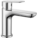 CECIPA Basin Tap, Bathroom Sink Tap, Lead-Free Basin, Height 16.5 cm | Water Saving Basin Mixer Tap with Ceramic Cartridge an