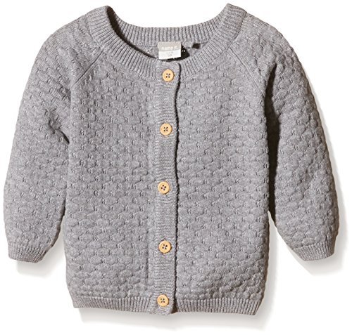 NAME IT Baby Boys nitFRODE NB SO KNIT CARDIGAN GER 116  Cardigan -  Grey - 6-9 Months