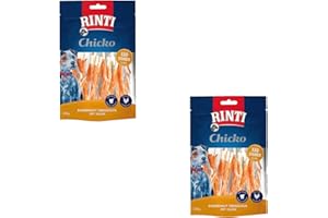 Rinti Snack Chicko Kaustangen aus Rinderhaut mit Huhn & Ente Doppelpack | auch als Mix im Doppelpack | 2X 150g (Huhn)