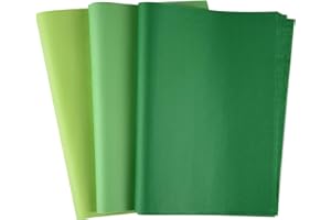 CHRORINE 50 hojas de papel de seda verde multicolor para regalo de Navidad, baby shower, boda, cumpleaños, bricolaje y decoración de manualidades