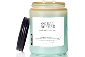 ‎M&SENSE M&SENSE Duftkerzen Meeresbrise,550g 110 Stunden Brenndauer DuftKerze im Glas 2 Docht mit Deckel, Ananas & Mango natürliche Sojakerzen für Zuhause, Aromatherapie Geschenkkerze für Frauen/Männer