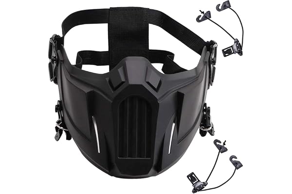 Lishuyeh Airsoft halvansiktsmasker justerbara anti-imma-sportskyddsmasker utomhus lekdräkt slagtålig för halloween, airsoft, jakt, CS-spel, paintball och andra utomhusaktiviteter