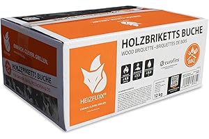 Holzbriketts Nestro M - Hartholzbriketts 24 kg (2x12 kg) - Sauber verpackte Briketts für Kamine und Öfen in Wohnräumen - Geruchs-, Rauch- & rußarme Verbrennung