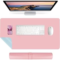 Tappetino Per Mouse Da Gioco XXL 80x40 Cm - Blu Con Bordi Cuciti, Base Antiscivolo In Gomma, Morbido Per Tastiera E Laptop, Accessorio Scrivania Per Donne