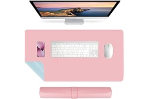 WINDFROMORT Tapis de Bureau en Cuir PU, 40cm x 80cm sous Main Bureau Personnalisable Antidérapant, Desk Pad Tapis Computer Mouse Pads, Tapis Clavier de Table XXL pour Bureau et Maison - Double Face