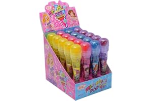 LIAKAI JOYGUM MICROPHONE POP X20PCS TOYS LECCA LECCA CON LUCE GUSTI FRAGOLA, UVA LAMPONE E LIMONE