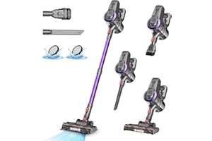 YISORA Aspirapolvere Senza Fili, 25KPa/50Min Scopa Elettrica Senza Fili, Spazzola Antigroviglio e Autoportante, Aspirapolvere Senza Filo ultraleggero, Aspirapolvere Potente per Pavimenti/Tappeti/Peli Animali