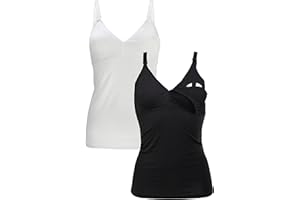 Herzmutter Stilltops Baumwolle OekoTex 100 - einfache Stillfunktion - Stilltop Set 1er & 2er - integriertes Bustier-BH mit Clip-Verschlüssen - 5400