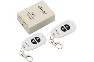 YASORN eMylo Uno 2 canal de relé con dos transmisores RF inalámbrico de control remoto (12V 433Mhz)