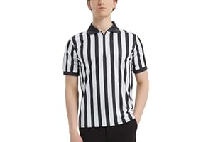 TOPTIE Maillot d'arbitre à Manches Courtes pour Homme de Style Professionnel Chemise de Sport d'arbitre