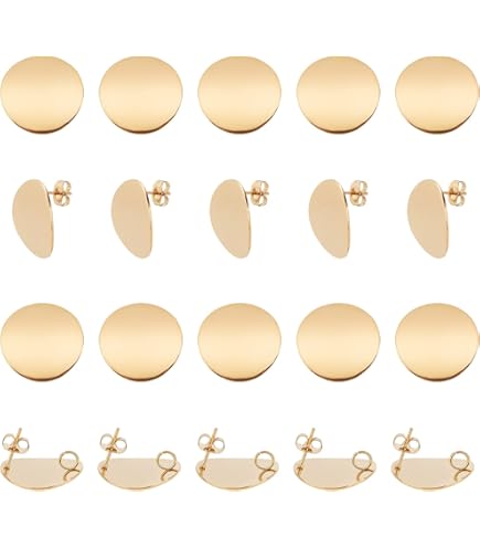UNICRAFTALE 100pcs 8mm 304 Risultati degli Orecchini A Bottone in Acciaio Inossidabile con Perno Tondo Piatto Perni Dorati Componenti per Orecchini da Donna, Pin 0.8 millimetro UNICRAFTALE 100pcs 8mm 304 Risultati degli Orecchini A Bottone in Acciaio Inossidabile con Perno Tondo Piatto Perni Dorati Componenti per Orecchini da Donna, Pin 0.8 millimetro