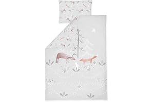 Julius Zöllner Kinderbettwäsche 100% Baumwolle, Standard 100 by OEKO-TEX, made in Germany, Gr. 100x135 + 40x60 cm, Woodlife