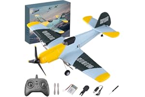 Afenau RC Flugzeug, 2,4 GHz Ferngesteuertes Flugzeug mit 2 Batterien, 3-Kanal-RTF Segelflugzeugspielzeug mit Verstellbares Heckleitwerk, 6 Achsen Gyro RCFlugzeug Anfänger für Kinder Erwachsene