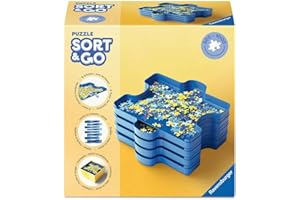 Ravensburger - Trieur de pièces de Puzzle - Empilable - Puzzles de 300 à 1000 pièces - 8 bacs de tri en Plastique - Accessoires pour Puzzles - 12001674