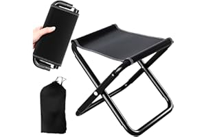 Jiavlyx Portatile Leggero Sedia Pieghevole, 30 * 30 * 30cm Sedile Portatile, Mini Sedile Piccolo Pieghevole, Con Borsa, Sedia Pigra Portatile, Per Attività All'aperto, Pesca, Barbecue, Viaggi