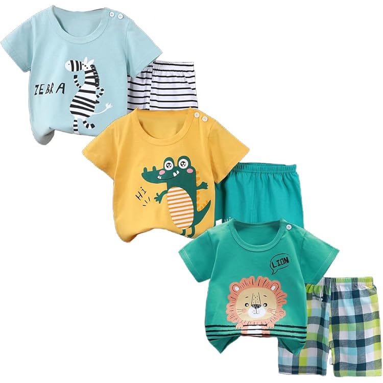 Lot De 6 Bodies Bébé Manches Courtes 100% Coton | Maillots De Corps Tout-petits