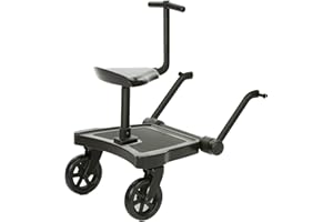 BABY-DIREKT ABC Design Universal Kiddy Board - Kiddie Ride On 2 | beslastbar bis 20 kg | Universell für fast alle gängigen Kinderwagen & Buggy geeignet (SET Kiddie Ride on 2 + Sitz)