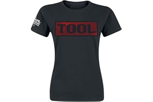 Tool T Shirt Shaded Box Band Logo Nue offiziell Damen Skinny Fit Schwarz